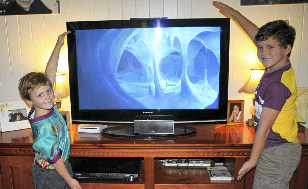 Campbell and Angus Ridley are excited that they can still watch their favourite shows on their digital television. Campbell and Angus Ridley are excited that they can still watch their favourite shows on their digital television.